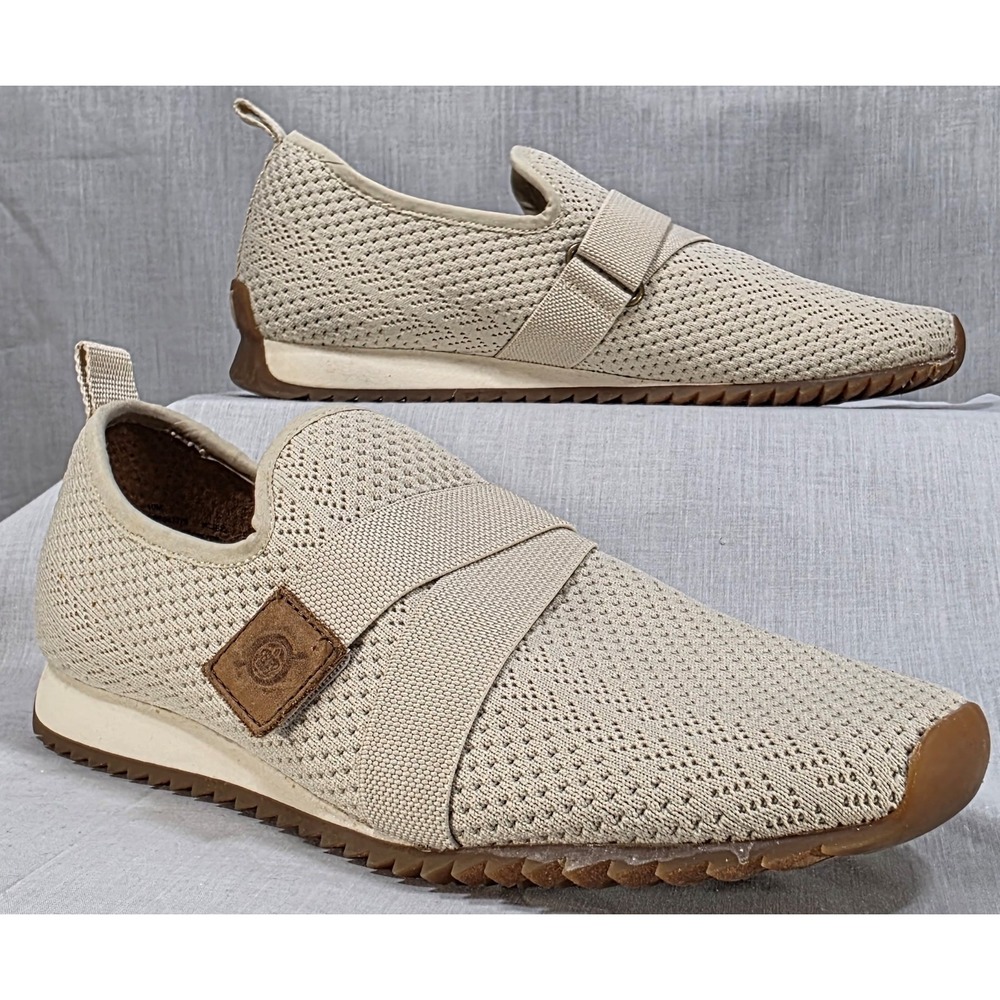 Born Womens Knit Slip On Sneakers Beige Tan‎ Elastic Strap Loafers BR0043278 10M - Picture 2 of 14
